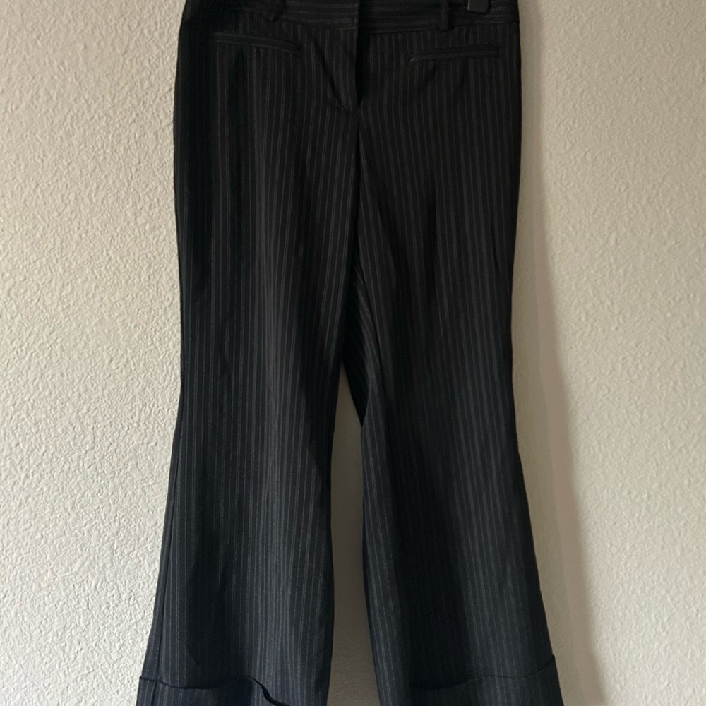 Black Pinstripe Women's Pants